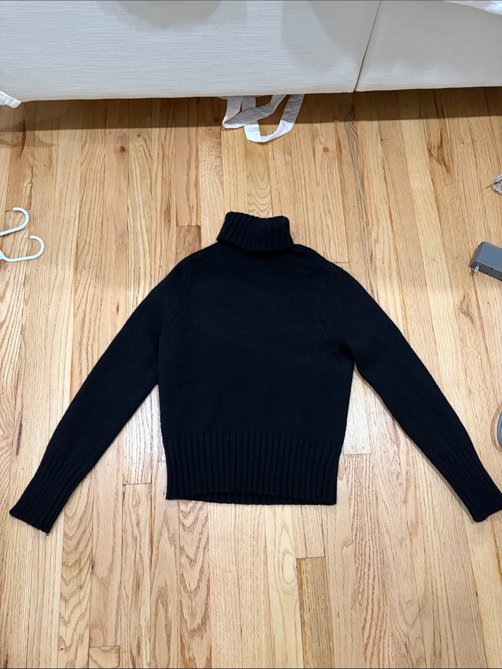 GAP Black Ribbed Turtleneck Sweater